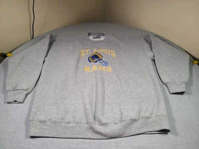 Sudadera De Colección St Louis Rams Para Hombres XXL Gris NFL Fútbol Deportes Hecha en EE. UU. Foto 1 de 4