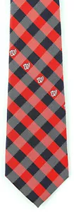 Washington Nationals Herren Krawatte MLB Baseball Lizenz. Karos rot blau Krawatte - Bild 1 von 4