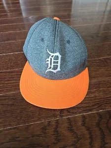 Vintage Detroit Tigers Mütze Druckknopflasche Kinder Club Patch grau Erwachsene Einheitsgröße - Bild 1 von 8
