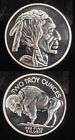 US Buffalo Nickel 2 Troy Oz 999 Fine Silver Round Coin 24229