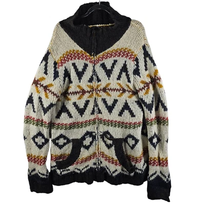 Rip Curl Northfolk Cardigan Mohair Angora Fuzzy Zip Through Size Medium Slouchy - Image 1 of 4