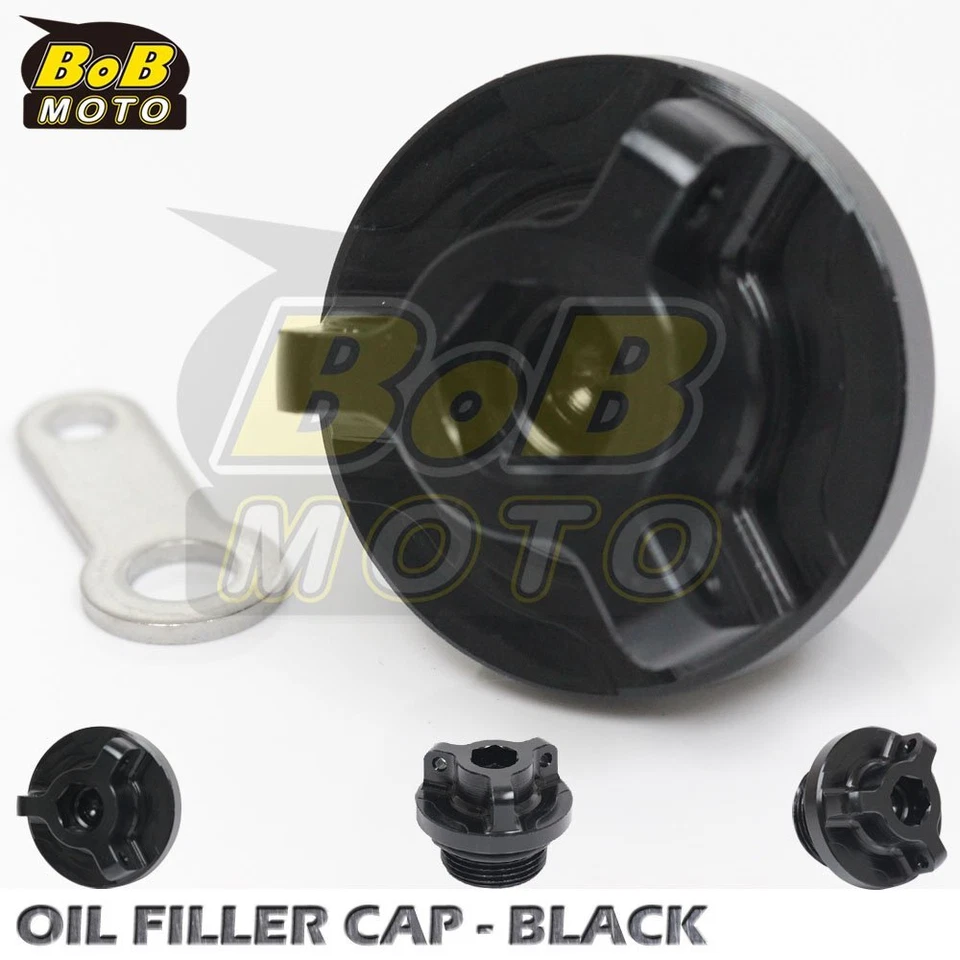 Taza de tapa de llenado de aceite negra CNC x1 para Aprilia RSV4 / R / Fábrica 14 15 16 Foto 1 de 1