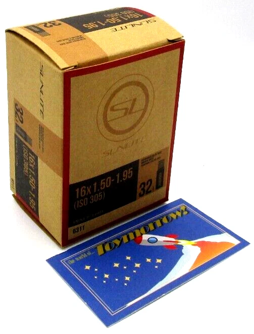 SUNLITE Bicycle Inner Tube 16x1.50 ISO 305 w/ 32mm Schrader Valve - Image 1 of 1