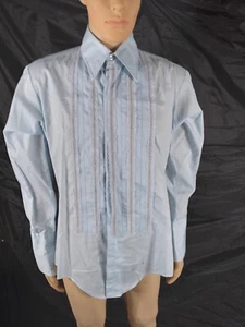 Men's Delton Permanent Press Long-sleeved Tuxedo Shirt 16-33 - Picture 1 of 7
