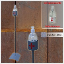Piantana colonna colonnina in ferro porta gel igienizzante da 500 ml incluso
