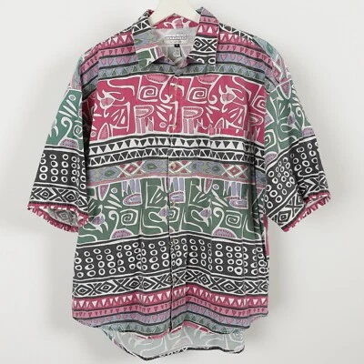 Camisa Hawaiana Vintage Años 90 Estampado Completo Unionbay Para Hombre Mediana Floral Tiki Foto 1 de 4