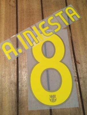 Authentic Barcelona Player Issue Name Set Iniesta Nameset for 07/8 shirt - Sipesa - Bild 1 von 3