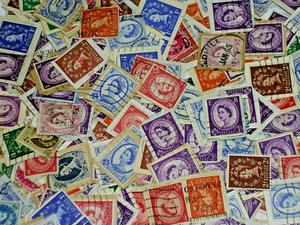 1000~GB Genuine Wildings Charity Kiloware Stamps~on paper UK Seller - Picture 1 of 6