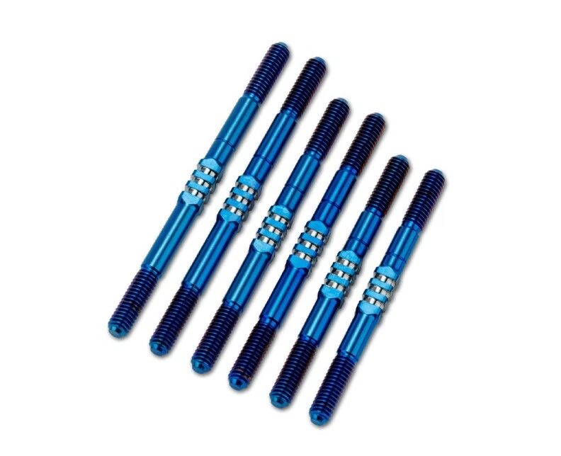 Jconcepts XRAY XB4 2024 Fin 3.5mm Titanium Turnbuckle Set 6 Burnt Blue 27241 - Image 1 of 1