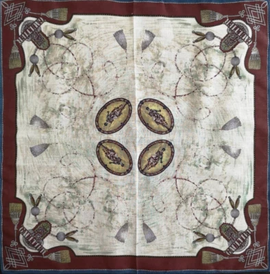 J101 Jean Paul Gaultier Handkerchief Collectible Vintage Thin Cotton Square 18" - Image 1 of 3