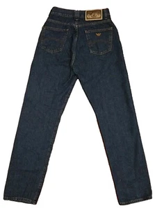 Vintage 90s Georgio ARMANI Jeans men Blue Wash High waist denim Sz 28 Italy made - Picture 1 of 12