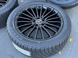 4 Black 19" Wheels Rims 255/45/19 Tires Fits: Mercedes GLC250 GLC300 GLC350 - Picture 1 of 11