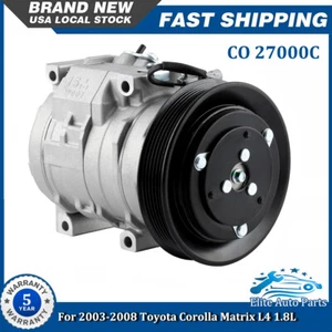 FOR 2003 2004 2005 2006 2007 2008 Toyota Corolla Matrix 1.8L A/C AC Compressor - Picture 1 of 11