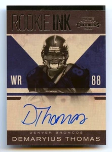 DEMARYIUS THOMAS 2010 CONTENDIENTES TINTA NOVATO BRONCOS AUTÓGRAFO RC SSP/50 - Imagen 1 de 2