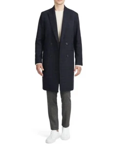 NWT Theory Men’s Baltic Multi Kensington Plaid Coat Size XXL $895 - Picture 1 of 10