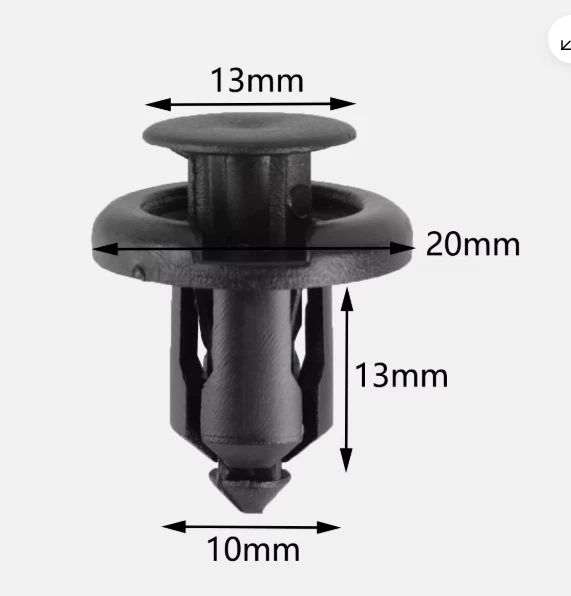 Juego de 50 clips de retención de parachoques de remache de plástico para Honda Acura 91503-SZ3-003 Foto 1 de 4