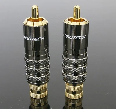 Conector de enchufe macho 4 piezas FURUTECH FP-104 FP-104G RCA chapado en oro 24K Japón Foto 1 de 2
