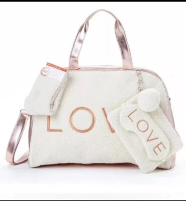 Wonder Nation Sherpa Love  Weekender  Handbag Set  - Image 1 of 4