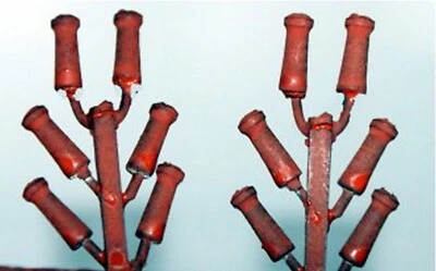 12 Round Chimney Pots 8mm tall F111b UNPAINTED OO Scale Langley Model Kit Metal - Image 1 of 3