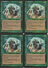 MTG: THOUGHTLEECH Ice Age UNCOMMON; played, Excellent condition x4