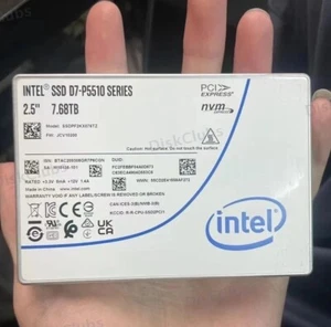 Intel D7 P5510 Series 7.68TB 2.5" U.2 NVME SSDPF2KX076TZ01 Solid State Drive - Picture 1 of 2