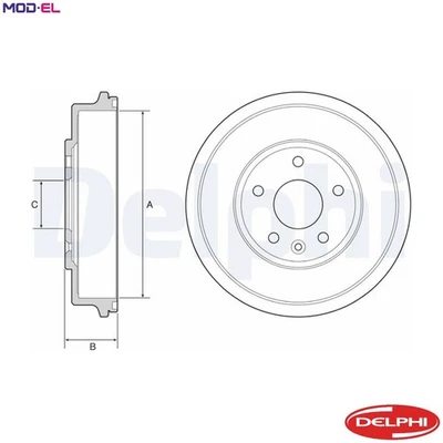 2x BRAKE DRUM BF556 FOR CHEVROLET LSF/LDV 1.2L LUJ 1.4L A 14 XER/LDD 1.4L 4cyl - Image 1 of 4