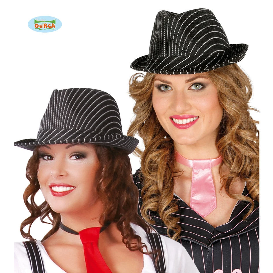 CAPPELLO GANGSTER GESSATO NERO - Immagine 1 di 1