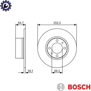 2x BRAKE DISC 0 986 479 988 FOR LADA 1200-1600TOSCANANOVAKALINKAVan 1.2L 4cyl - Picture 1 of 6