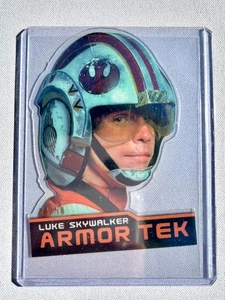 2015 Topps Star Wars Armor Tek Luke Skywalker 44/50 – Die-Cut Helmet – Rare - Picture 1 of 2