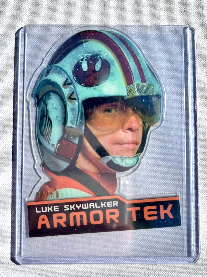 2015 Topps Star Wars Armor Tek Luke Skywalker 44/50 – Die-Cut Helmet – Rare - Image 1 of 2
