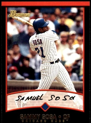 Sammy Sosa 2001 Bowman #55 Chicago Cubs MLB LEER ENVÍO GRATUITO AutographDen Foto 1 de 2