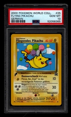 2000 Pokemon World Collection Flying Pikachu #25 German PSA 10 GEM MINT - Image 1 of 2