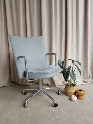 Vtg Late Mid Century Danish Desk Office Swivel Chair Scandi Modernist R857 - Image 1 of 4