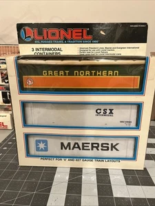 Lionel Set Of 3 Intermodal Containers. Great Northern, CSX, And Mark - Picture 1 of 1