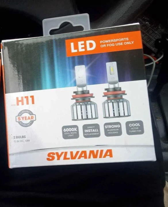 Sylvania Powersports светодиодная белая 6K H11 две лампы фара ближнего света модернизация запас - Изображение 1 из 1