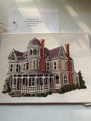 rare~Finished Debbie Patrick Victorian Long Waterman Home - Image 1 of 2