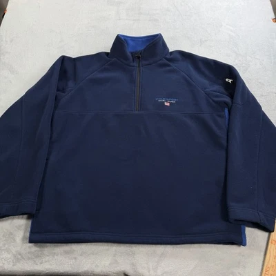 复古 Polo Sport Ralph Lauren 夹克男式 XL 1/4 拉链 Polartec 羊毛套衫 — 第 1/4 张图片