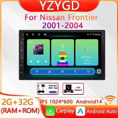 Car Play Car Radio Player Screen 2Din GPS For Nissan Frontier 2001-2004 Android - Image 1 of 4