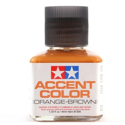 NEW Tamiya Accent Color Enamel Paints Orange-Brown 40ml Bottle - Image 1 of 4