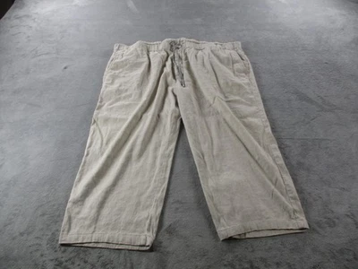 Tommy Bahama Pantalones Para Hombres 4XLB Tostado Lino Algodón Cordón Cintura Elástica Playa Foto 1 de 4