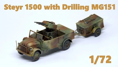 PRO BUILT 1/72 Steyr 1500 with Drilling MG151- ready model- NEW!!! - Image 1 of 4