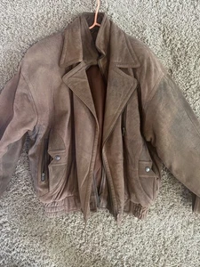 Vintage Beyond Leather Bomber Jacket, Size Small (Runs Large) - Picture 1 of 3