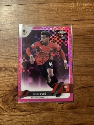 Desire Doue 2022-23 Topps Chrome UCC #48 Pink X-Refractor /250 Rookie RC - Image 1 of 2