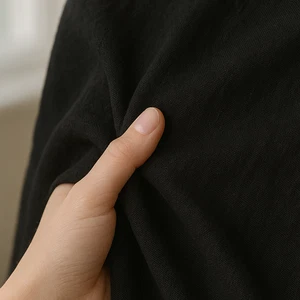Black Linen Fabric by the Yard | Soft, Breathable | Dresses, Upholstery & Crafts - Picture 1 of 10