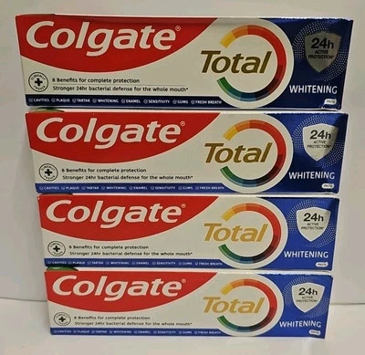 COLGATE Total Whitening Original Toothpaste 75ML x 4 or x 12 tubes