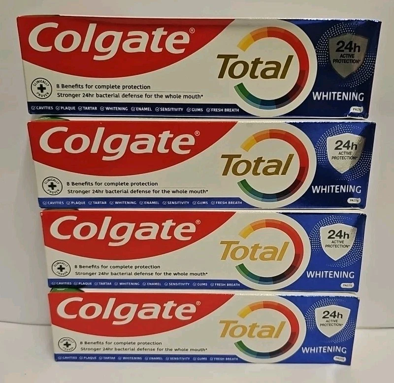 COLGATE Total Whitening Original Toothpaste 75ML x 4 or x 12 tubes