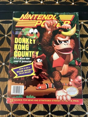 1994 Nintendo Power Magazine Donkey Kong Country Volume 66, With Cards, Inserts  - Image 1 of 4