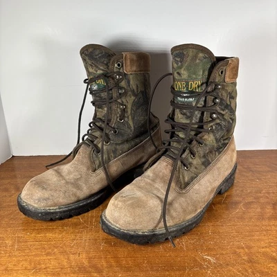 Vintage Redhead Men 9 Bone-Dry Insulated Hunting Boots Realtree Camo Lace Up EUC - Image 1 of 4