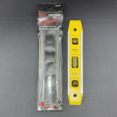 Nivel de torpedo de inspector magnético Craftsman de 9" con frasco de paso •EE. UU.• 9-39882 Foto 1 de 4