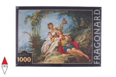 PUZZLE ARTE DTOYS PITTURA 1700 FRAGONARD HAPPY LOVERS 1000 PZ - Immagine 1 di 3